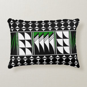 Southwest Feather Blessing in Green Decorative Cushion