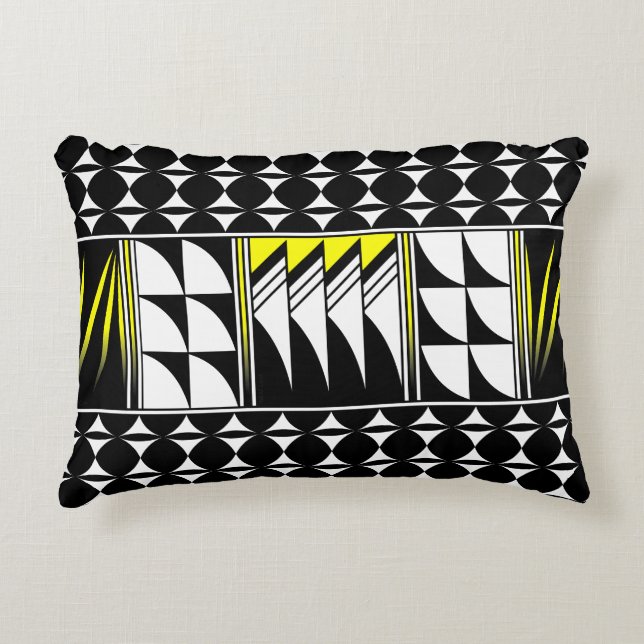 Southwest Feather Blessing in Yellow Decorative Cushion (Front)