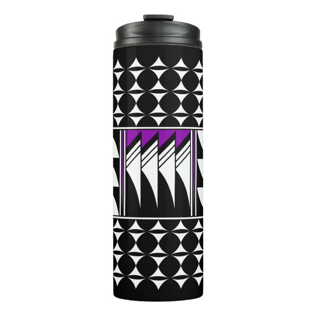 Southwest Feather Blessings in Purple Thermal Tumbler (Front)