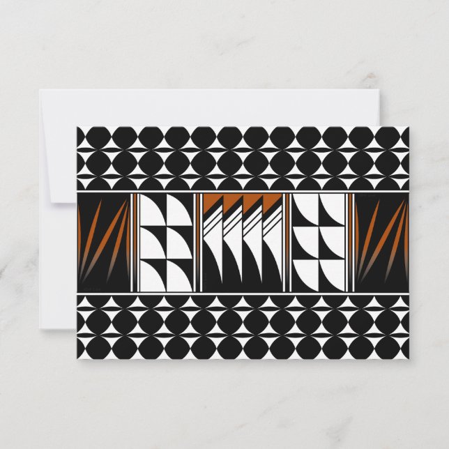 Southwest Feather Blessings Thank You Card (Front)