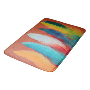 Southwest Feathers Bath Mat
