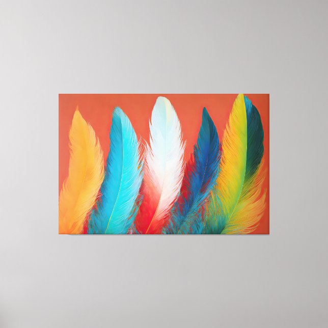 Southwest Feathers Canvas Print (Front)