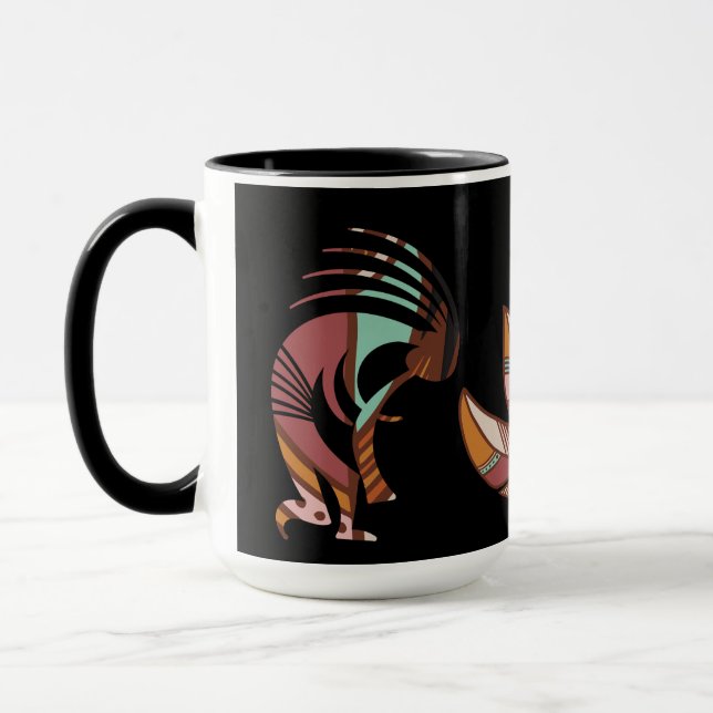 Southwest Feathers Kokopelli Mug (Left)