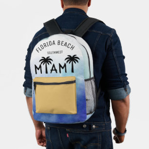 Southwest Florida beach Miami Blue  Printed Backpack