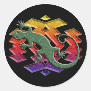 Southwest Gecko Dark Stickers