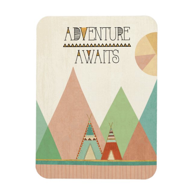 Southwest Geo III | Adventure Awaits Magnet (Vertical)
