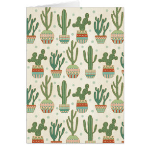 Southwest Geo Step Cactus Pattern