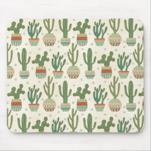 Southwest Geo Step   Cactus Pattern Mouse Mat