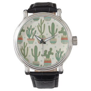 Southwest Geo Step Cactus Pattern Watch