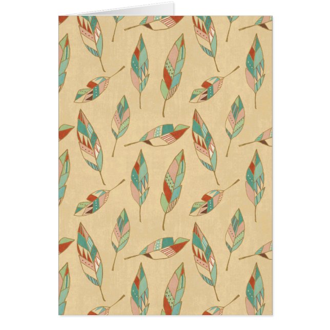 Southwest Geo Step | Coral Feather Pattern (Front)