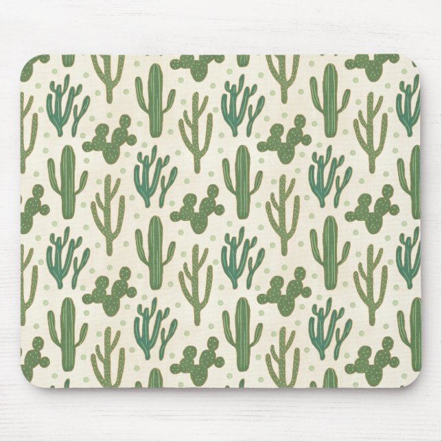 Southwest Geo Step | Desert Cactus Pattern Mouse Mat (Front)