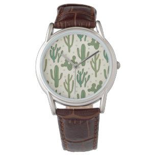 Southwest Geo Step Desert Cactus Pattern Watch
