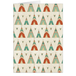 Southwest Geo Step Geometric Teepee Pattern