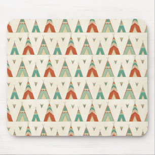 Southwest Geo Step Geometric Teepee Pattern Mouse Mat