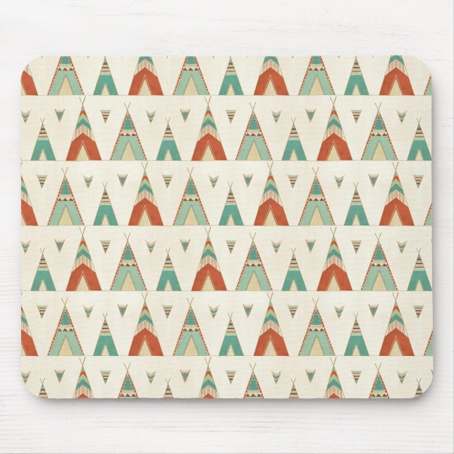 Southwest Geo Step | Geometric Teepee Pattern Mouse Mat (Front)