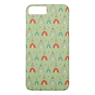Southwest Geo Step Green Teepee Pattern iPhone 8 Plus/7 Plus Case