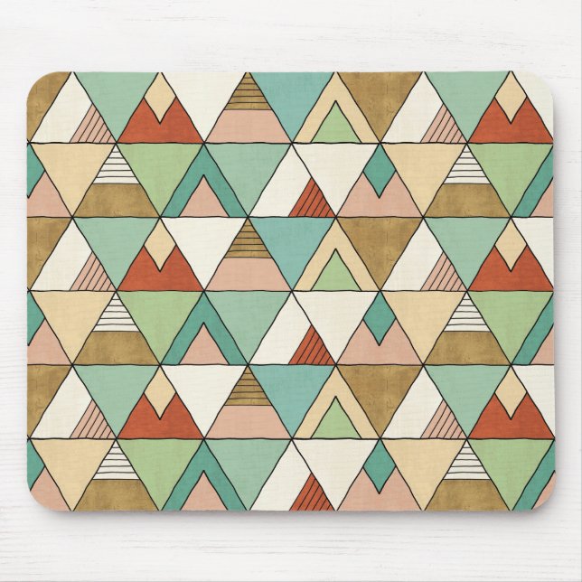 Southwest Geo Step | Hand Drawn Tribal Pattern Mouse Mat (Front)