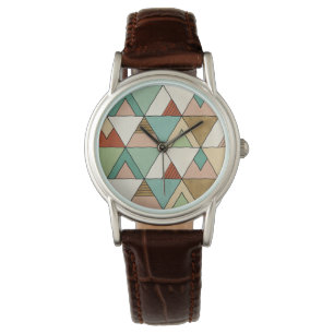 Southwest Geo Step Hand Drawn Tribal Pattern Watch