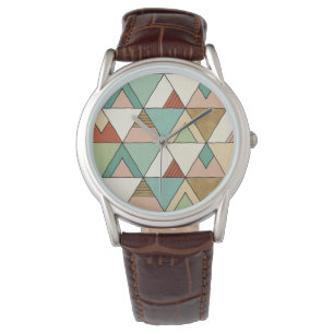Southwest Geo Step   Hand Drawn Tribal Pattern Watch
