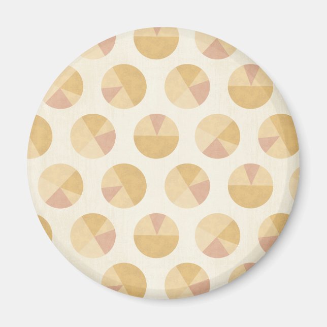 Southwest Geo Step | Orange Circle Pattern Magnet (Front)