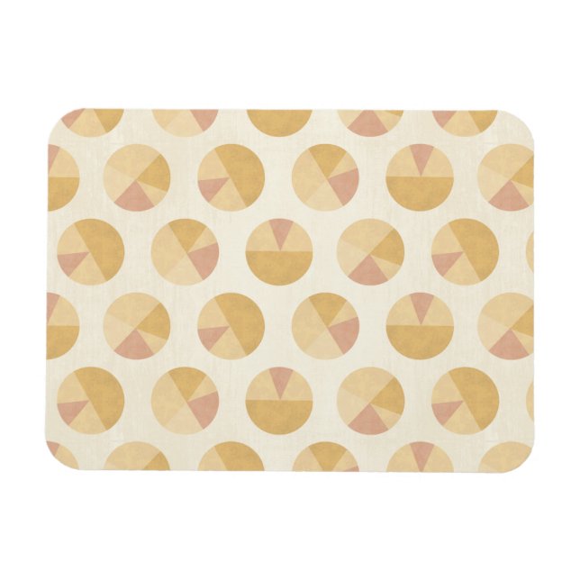 Southwest Geo Step | Orange Circle Pattern Magnet (Horizontal)