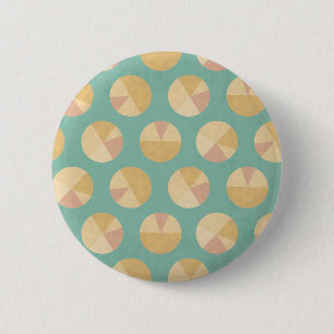 Southwest Geo Step Orange & Green Circle Pattern 6 Cm Round Badge