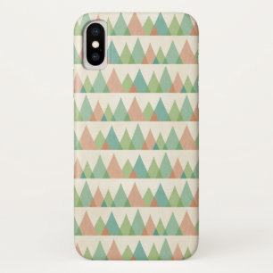 Southwest Geo Step   Teal & Coral Triangles iPhone X Case