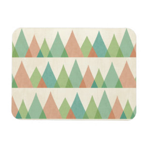 Southwest Geo Step Teal & Coral Triangles Magnet