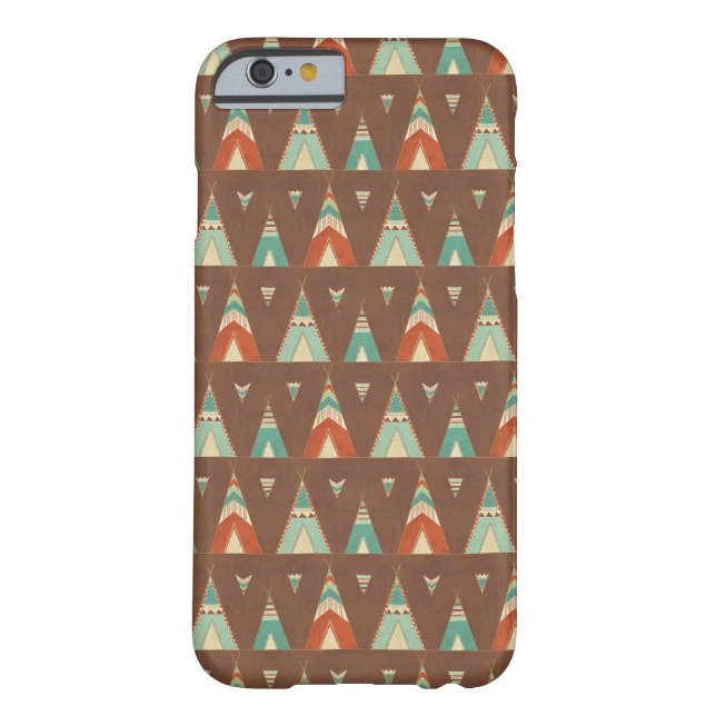 Southwest Geo Step | Teal Teepee Pattern Case-Mate iPhone Case (Back)
