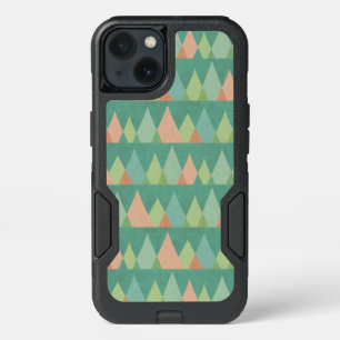 Southwest Geo Step   Teal Triangle Pattern