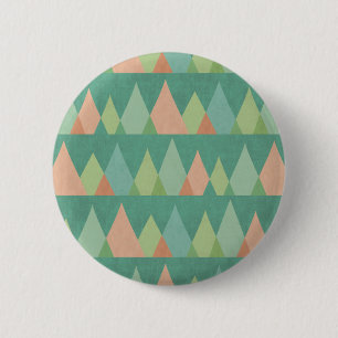 Southwest Geo Step   Teal Triangle Pattern 6 Cm Round Badge