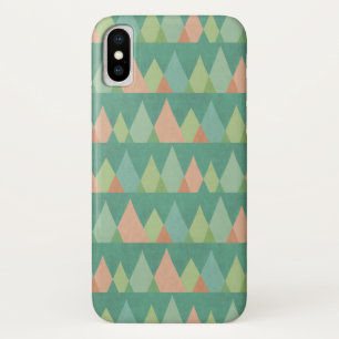 Southwest Geo Step   Teal Triangle Pattern iPhone X Case