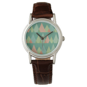 Southwest Geo Step   Teal Triangle Pattern Watch