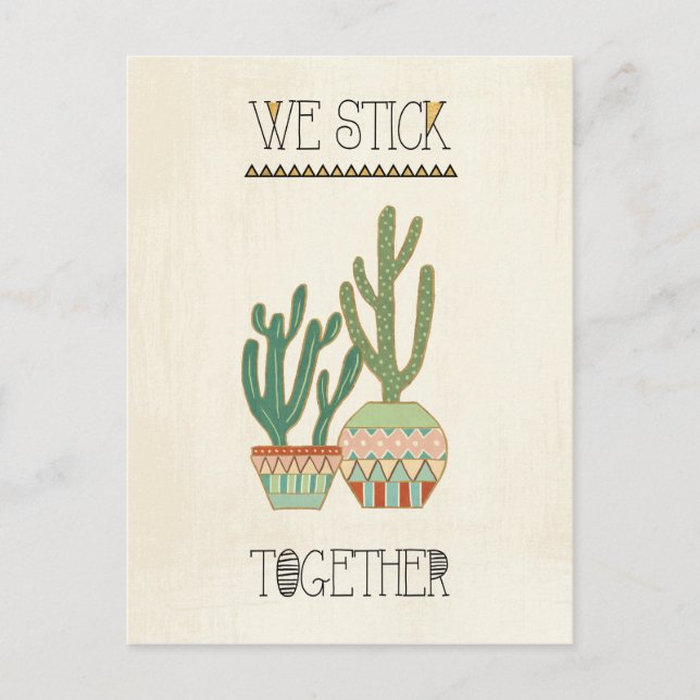 Southwest Geo VIII | We Stick Together Postcard (Front)