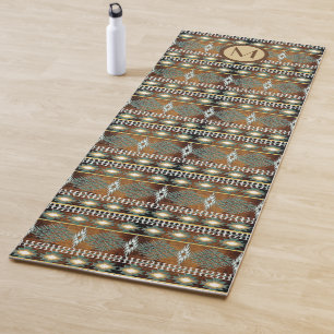 Southwest geometric  ethnic  pattern. yoga mat