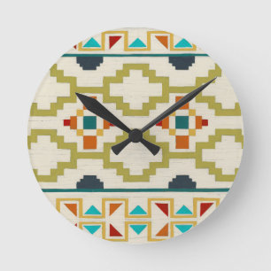 Southwest Geometry I Round Clock