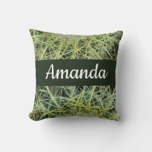 Southwest Green Desert Plant Photo Barrel Cactus Cushion