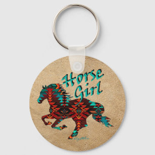 Southwest Horse, Horse Girl Key Ring