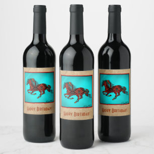 Southwest Horse Wine Label