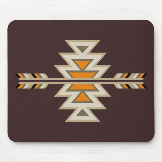 Southwest Indian Design-Brown Mouse Mat (Front)