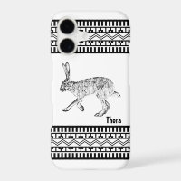 Southwest Jackrabbit Black Geometric Personalized