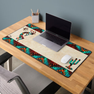 Southwest Kokopelli And Cactus Desk Mat