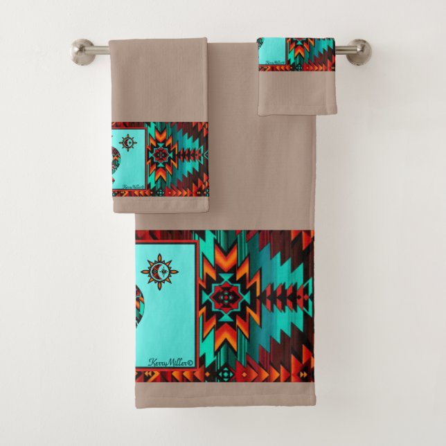 Southwest Kokopelli Bath Towel Set (Insitu)
