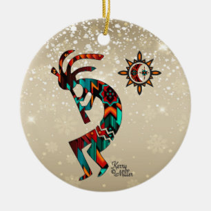 Southwest Kokopelli Ceramic Ornament