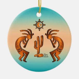 Southwest Kokopelli Ceramic Tree Decoration