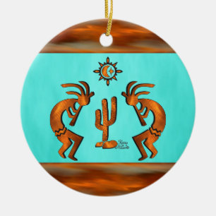 Southwest Kokopelli Ceramic Tree Decoration