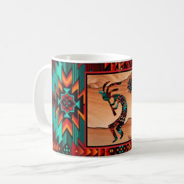 Southwest Kokopelli Coffee Mug (Front Left)