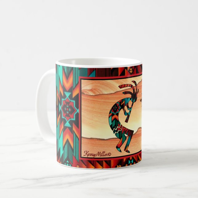 Southwest Kokopelli Coffee Mug (Front Left)