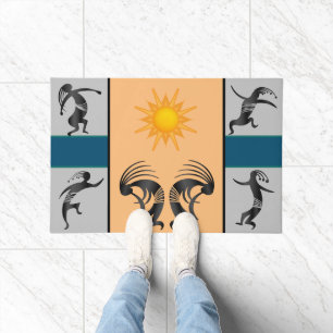 Southwest Kokopelli Dance Party Doormat