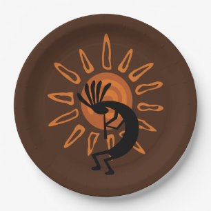 Southwest Kokopelli Desert Sun 9" Paper Plate